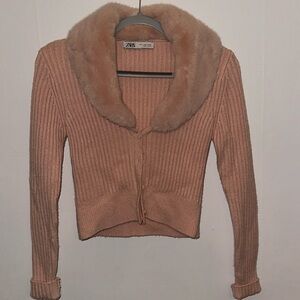 Zara Fur Cardigan